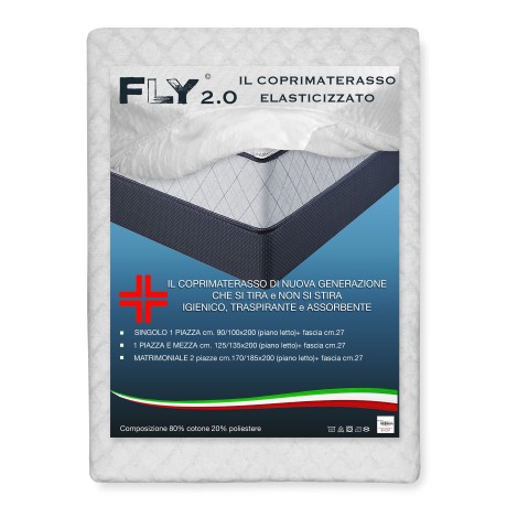 CUBRECOLCHÓN ELÁSTICO FLY 2.0 JACQUARD ESPONJA con esquinas
