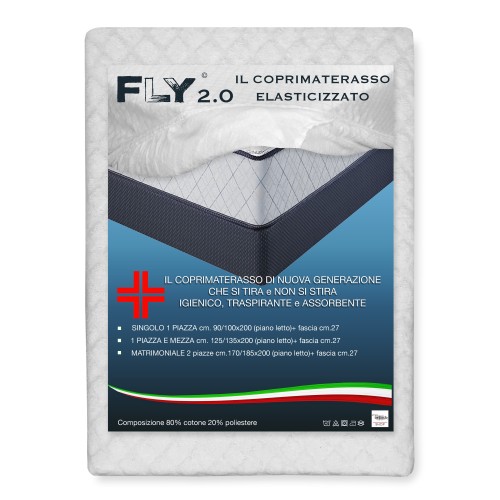 CUBRECOLCHÓN ELÁSTICO FLY 2.0 JACQUARD ESPONJA con esquinas