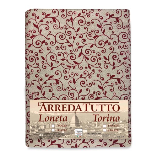 HANDTUCH EINRICHTUNGSBEZUG GRAN SCHAL TAGESDECKE SOFABEZUG STOFF DORY RED ARABESQUE