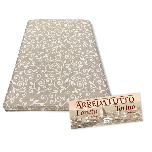 HANDTUCH EINRICHTUNGSBEZUG GRAN SCHAL TAGESDECKE SOFABEZUG STOFF DORY ARABESQUE WEISS