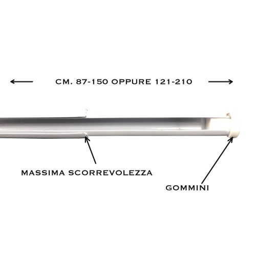 CURTAIN ROD FIXXY © WHITE SPRING ADJUSTABLE PRESSURE FOR ALL KINDS OF CURTAIN