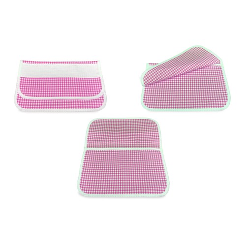 YARN-DYED CHECKERED KINDERGARTEN SACHET with AIDA canvas to embroider the name