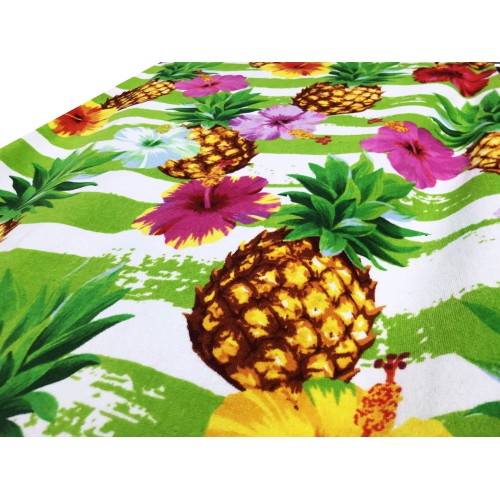 PHOTOGRAPHIC BEACH TOWEL IN SPONGE large size CM.80x160 PINEAPPLE
