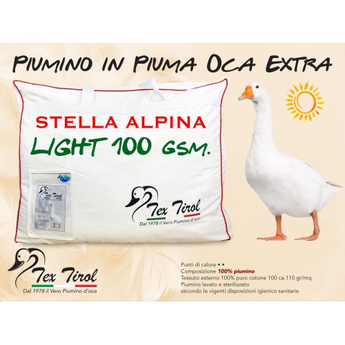TEX TIROL © STELLA ALPINA LIGHT 100% GOOSE DOWN JACKET LIGHTWEIGHT SUMMER