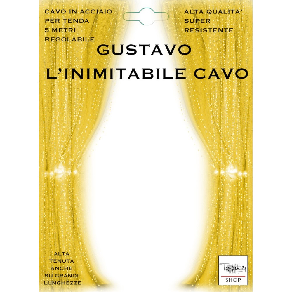 CAVO DI ACCIAIO Gustavo © PER TENDA 5 MT. REGOLABILE IN ACCIAIO REGGITENDA CON ACCESSORI E MATITA SEGNA FORI