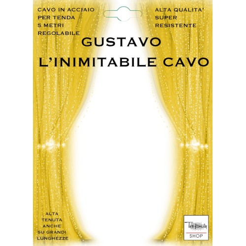 CAVO DI ACCIAIO Gustavo © PER TENDA 5 MT. REGOLABILE IN ACCIAIO REGGITENDA CON ACCESSORI E MATITA SEGNA FORI