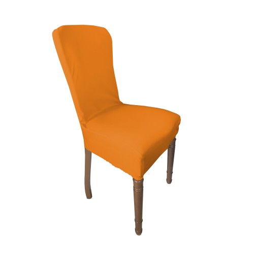PAR DE FUNDAS DE SILLA ELÁSTICAS RESISTENTES A LAS MANCHAS ROMA EN NARANJA SÓLIDO