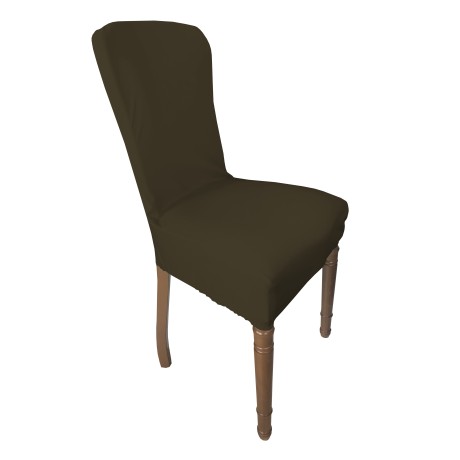 brown one-piece chair cover