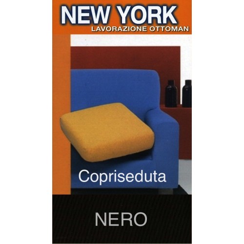 New York Sofa Sitzbezug Schwarz - Anti-Pilling Gerippter Stretchstoff - Made in Italy