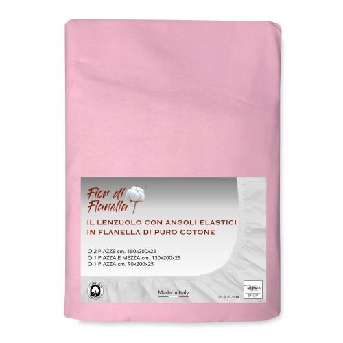 SPANNBETTTUCH AUS ROSA FLANELL Flanell © Fior ALLE GRÖSSEN