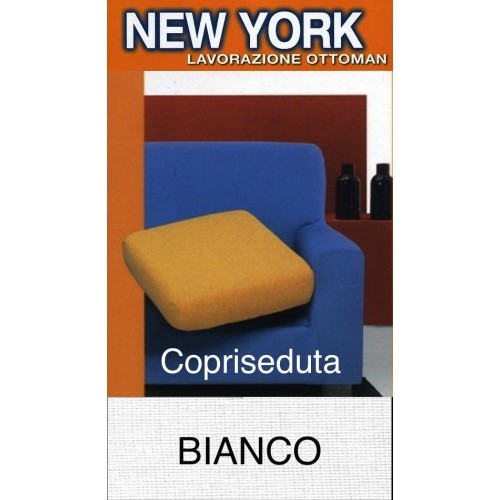 New York Weißer Sofa-Sitzbezug - Anti-Pilling-Ripp-Stretch-Stoff - Made in Italy
