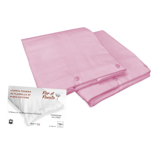 PAIRE la TAIE DE l'OREILLER EN FLANELLE Flanelle ROSE Fleur ©