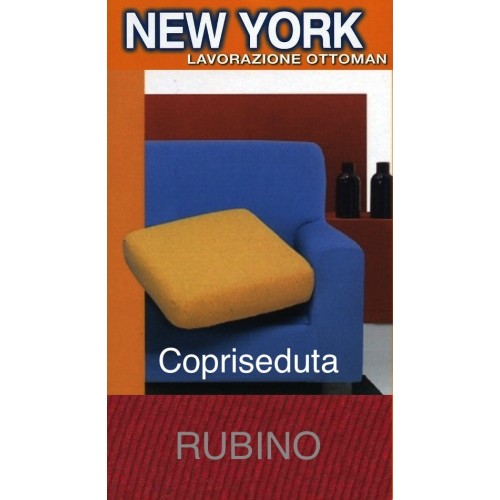 Housse d’assise New York Rubino Canapé - Tissu stretch côtelé anti-boulochage - Fabriqué en Italie