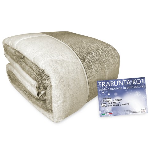 QUILT KOT © dis. BOY beige MADE in ITALY pure COTTON