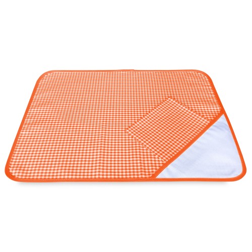 TOVAGLIETTA e TOVAGLIOLO ASILO a QUADRETTI TINTO IN FILO con tela AIDA per ricamare il nome