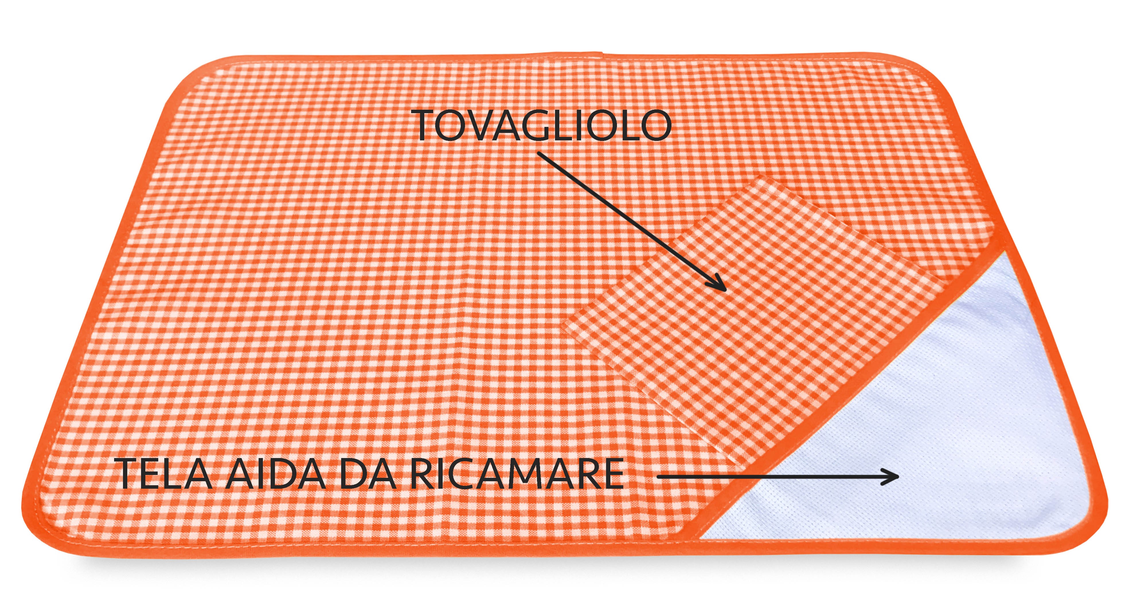 Sacca Personalizzata Asilo Bustina Asilo In Cotone Con Tela AIDA - Main Image