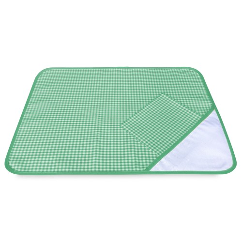 TOVAGLIETTA e TOVAGLIOLO ASILO a QUADRETTI TINTO IN FILO con tela AIDA per ricamare il nome