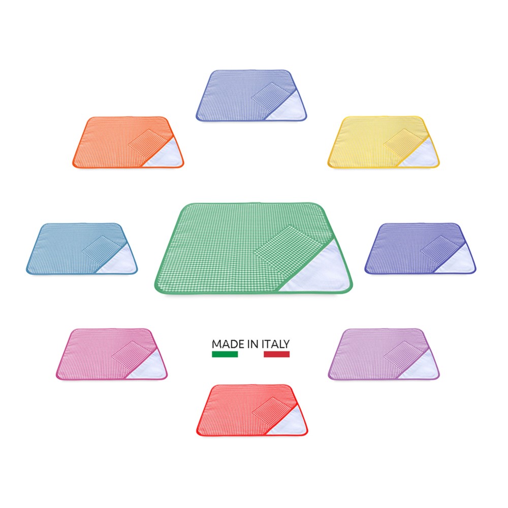 SET de table et SERVIETTES ASILE à CARREAUX FILS TEINTS avec de la toile AÏDA à broder le nom de