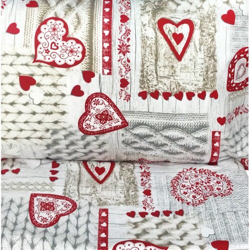 TYROLEAN DUVET COVER dis. USSEGLIO rosso MONTAGNA with Furniture SLIPCASE