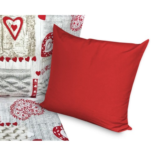 TYROLEAN DUVET COVER dis. USSEGLIO rosso MONTAGNA with Furniture SLIPCASE