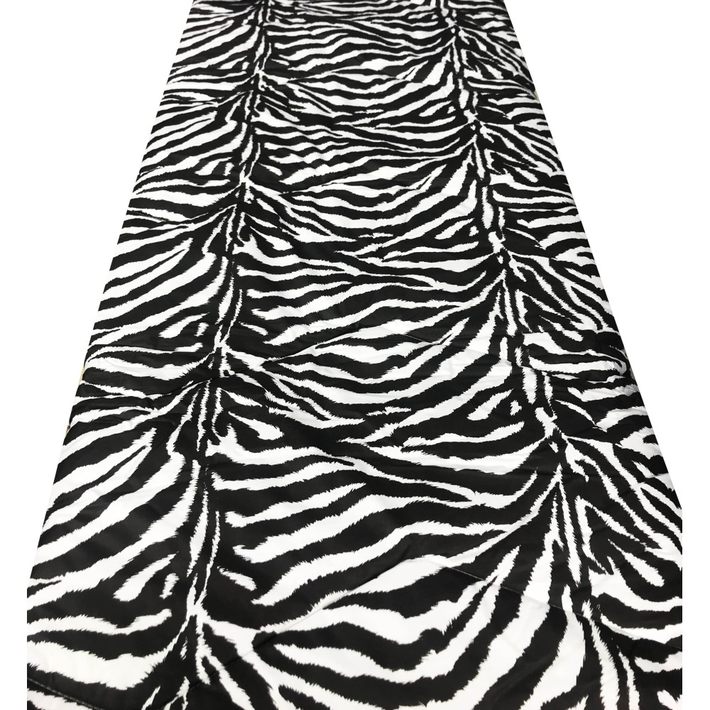 KOT © ZEBRA QUILT schwarz und weiß DIS. ZEBRA GESTREIFTE DAUNENJACKE MADE IN ITALY REINE BAUMWOLLE