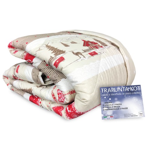 QUILT KOT © Tyrolean DIS. VALBADIA fabriqué en Italie PURE COTTON