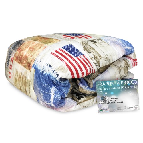 FLAG BOW © QUILT in modern style DUVET made in Italy