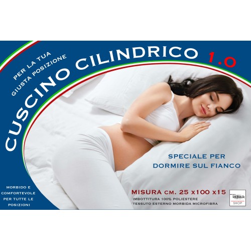 GUANCIALE CILINDRICO MORBIDO GRAVIDANZA LUNGO CM. 100