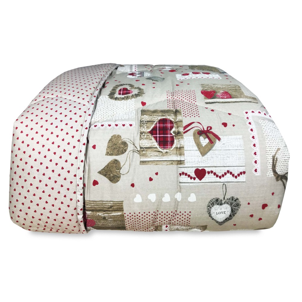 Tiroler KOT © QUILT DIS. CUORE HOLLY Made In ITALY reine Baumwolle