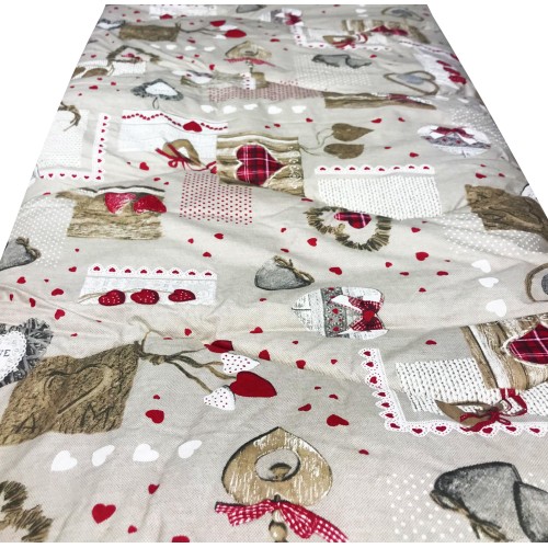 Tiroler KOT © QUILT DIS. CUORE HOLLY Made In ITALY reine Baumwolle