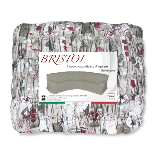 Couverture de canapé ANGULAIRE UNIVERSELLE TYROL BRISTOL HOUX ROUGE