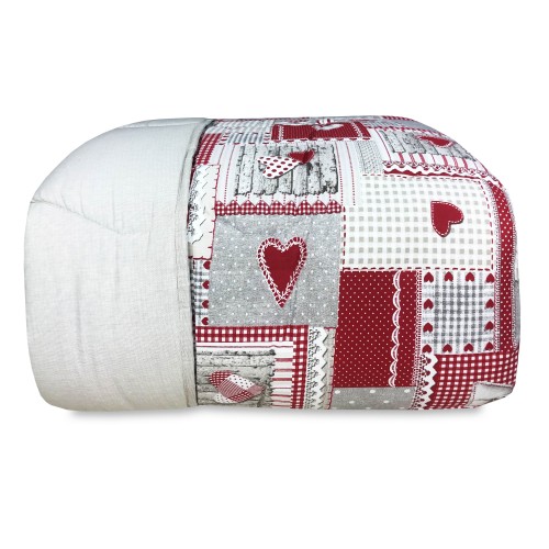 KOT © TYROLEAN QUILT APRICA RED made in Italy PURE COTTON