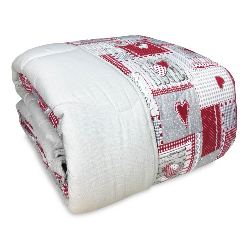 KOT © TYROLEAN QUILT APRICA RED made in Italy PURE COTTON