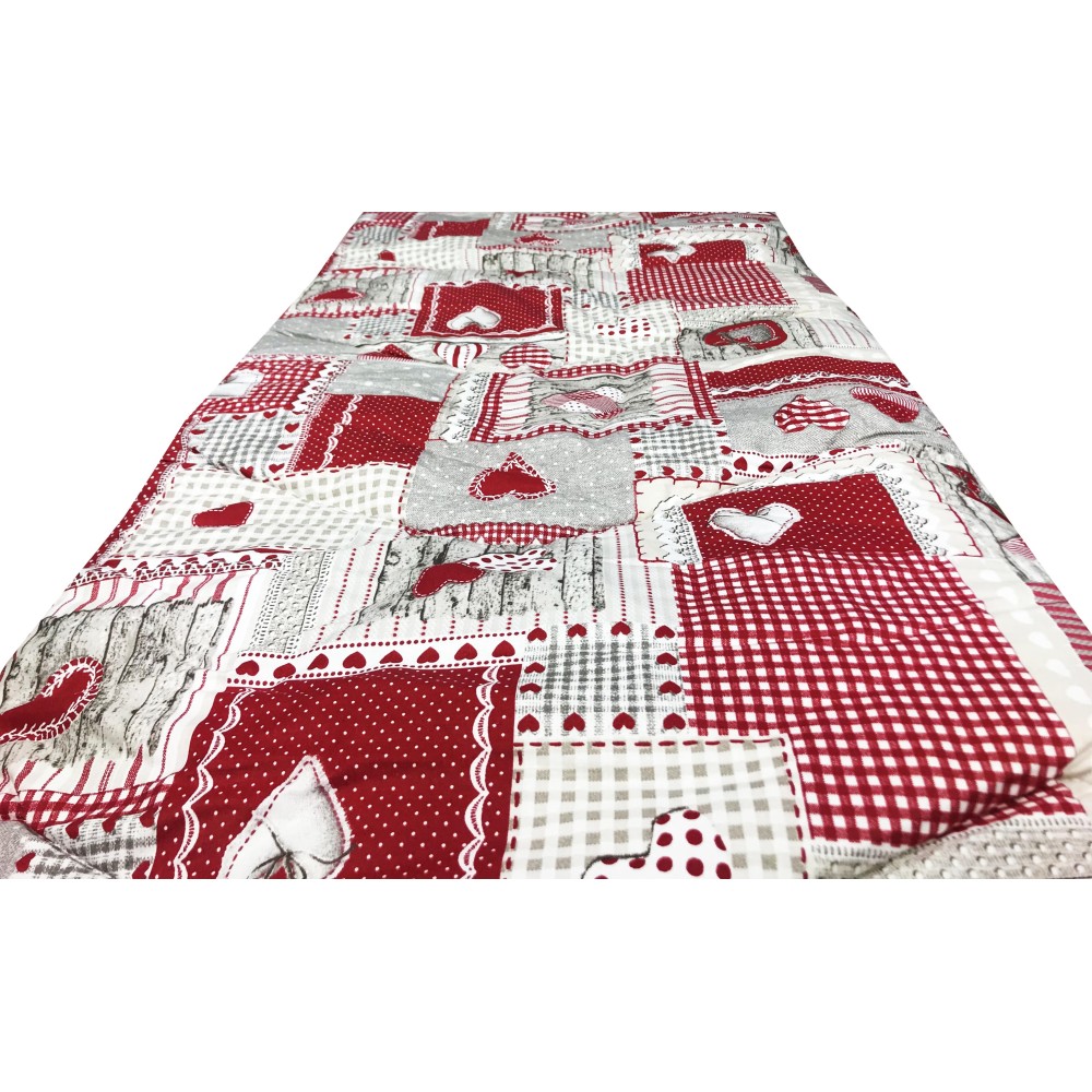 KOT © TYROLEAN QUILT APRICA RED made in Italy PURE COTTON