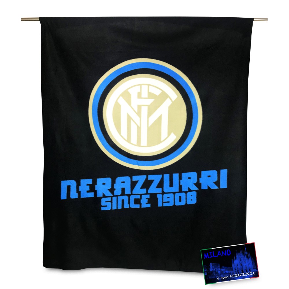 Chaud plaid ameublement micro polaire peluches Juventus Inter Milan Roma couverture originale 120 x 150 cm Inter 