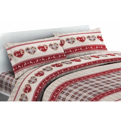 Housse de COUETTE tyrol BALME AVEC COUSSIN de décoration dans le plus pur coton