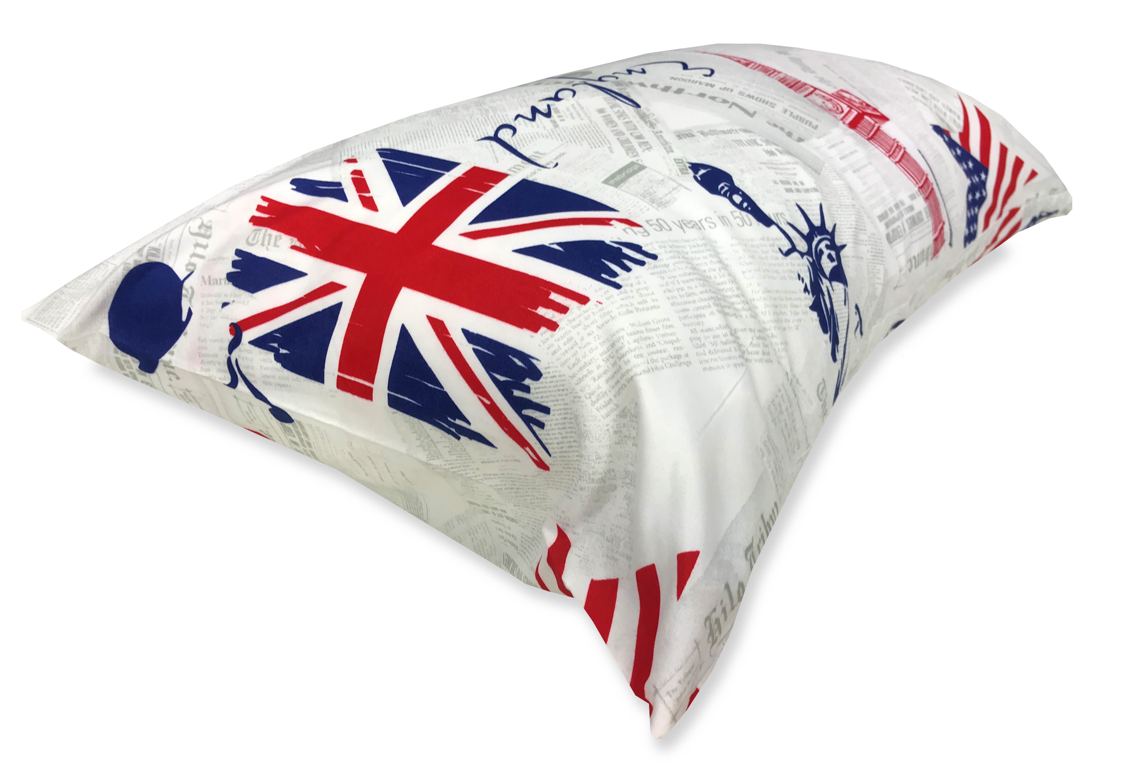 HOUSSE DE COUETTE KAMOMILLA DRAPEAU ANGLAIS AMÉRICAIN Mesure UNIQUE DE