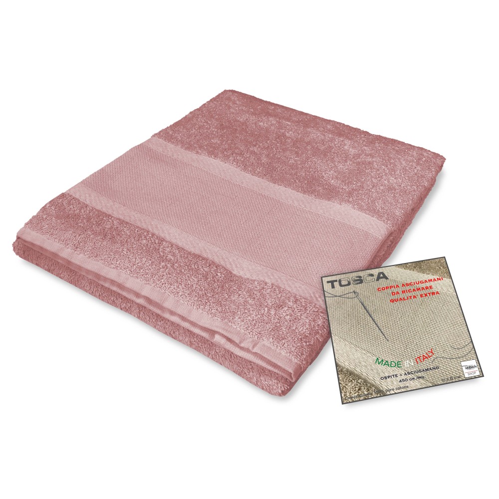 tex family Set Asciugamani Microfibra Bordeaux 1+1 Viso E OSPITE
