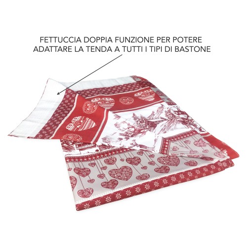 TENTE TYROL ROUGE de style montagnard CM. 180X280 FABRIQUÉ EN ITALIE