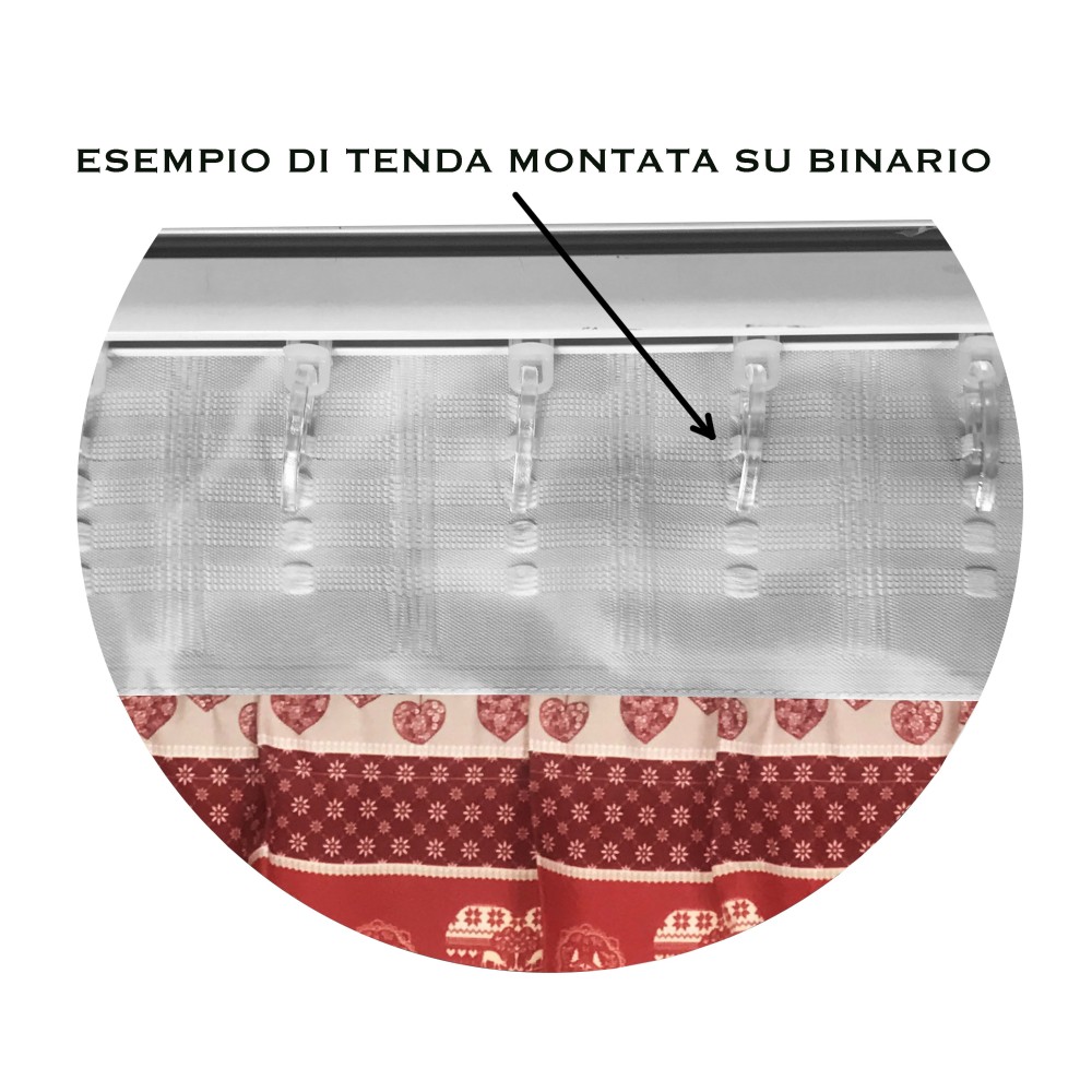 TENDA TIROLESE ROSSA in stile montanaro CM. 180X280 MADE IN ITALY