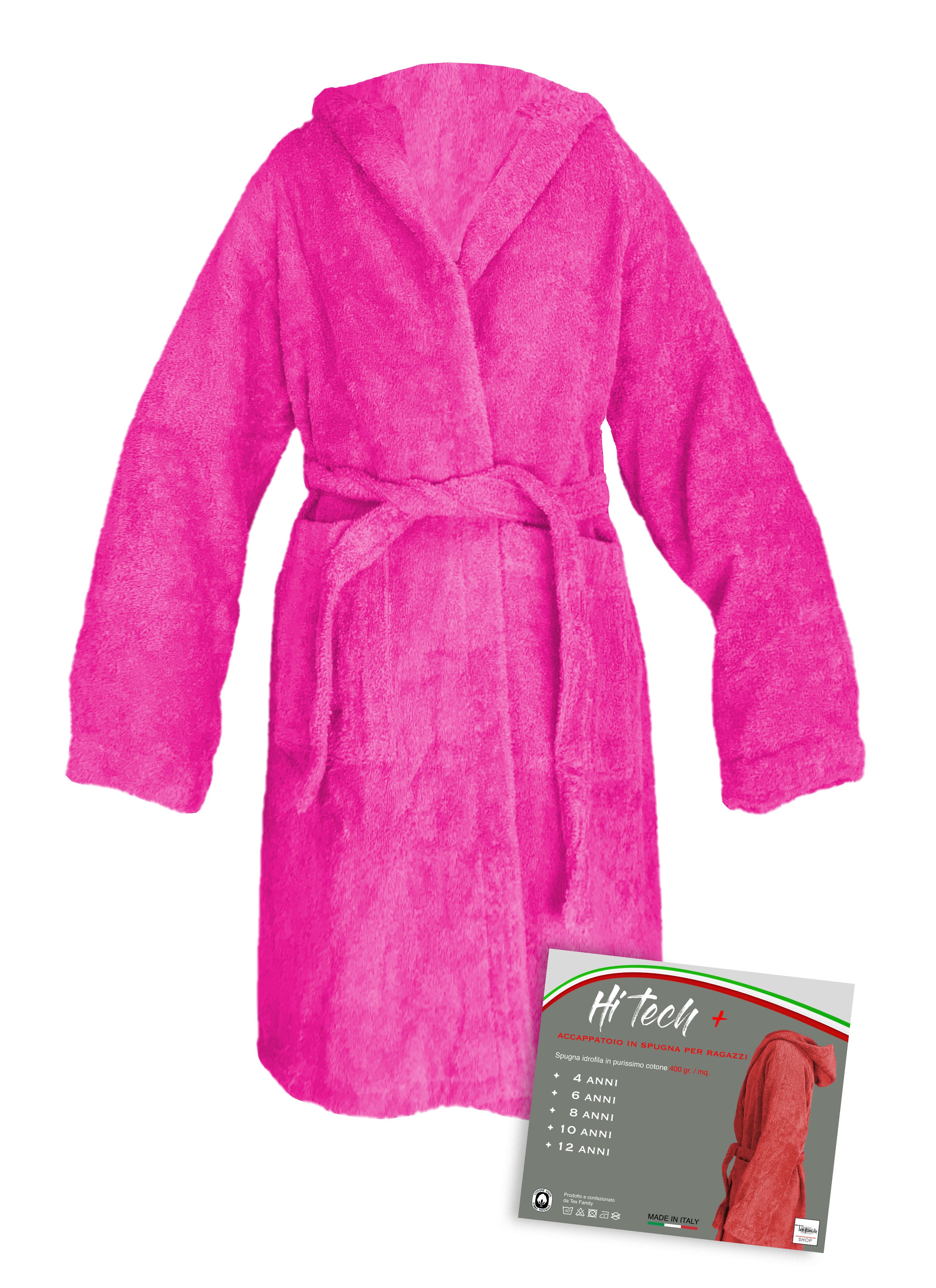 Accappatoio Bambina/Bambino In Spugna Di Cotone 100% - Morbido E Confortevole LA40-103 - Foto 8