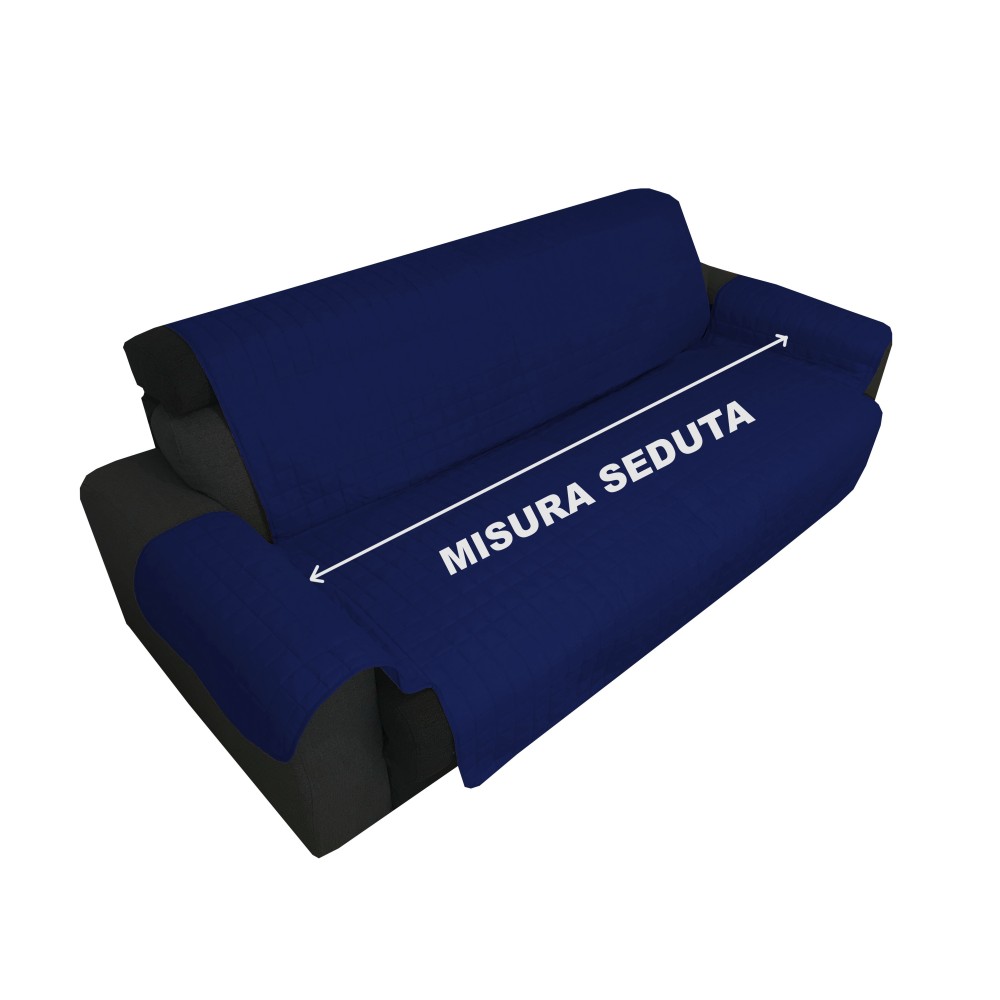 FUNDA DE SOFÁ AZUL FUNDA DE SOFÁ ACOLCHADA ELEGANCE RESISTENTE A LAS MANCHAS ENCIMERA AZUL LISA