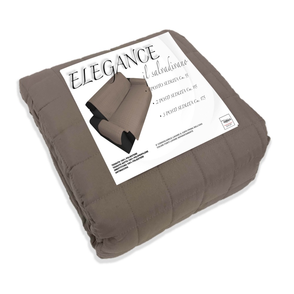 FUNDA DE SOFÁ TR ELEGANCE PROTECTOR DE SOFÁ RESISTENTE A LAS MANCHAS ACOLCHADO SUAVE GRIS TÓRTOLA