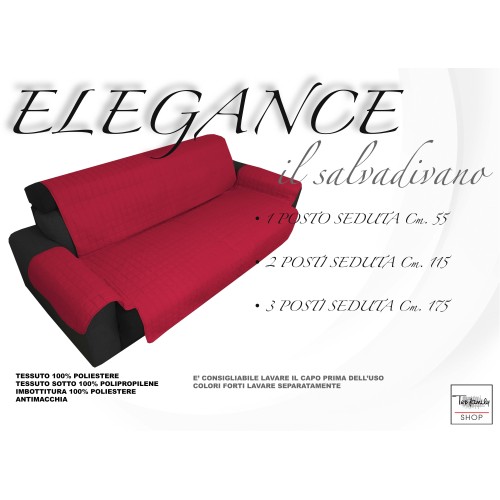 COPRIDIVANO BX SALVADIVANO ELEGANCE ANTIMACCHIA TRAPUNTATO PIANO LISCIO BORDEAUX
