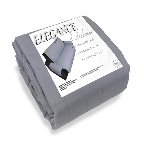 FUNDA DE SOFÁ GR PROTECTOR DE SOFÁ ELEGANCE GRIS ACOLCHADO RESISTENTE A LAS MANCHAS TAPA LISA ACOLCHADA