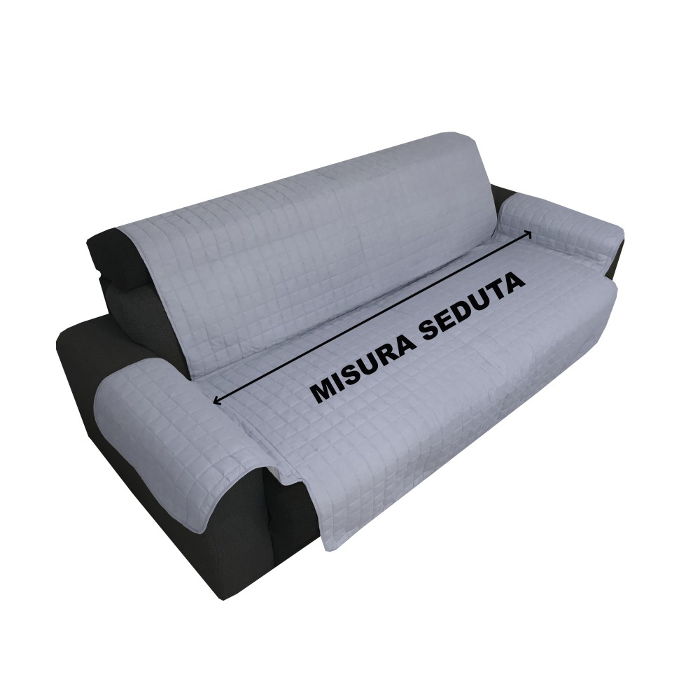 SOFABEZUG GR SOFA PROTECTOR ELEGANCE GRAU SCHMUTZABWEISENDE GESTEPPTE GLATTE OBERSEITE