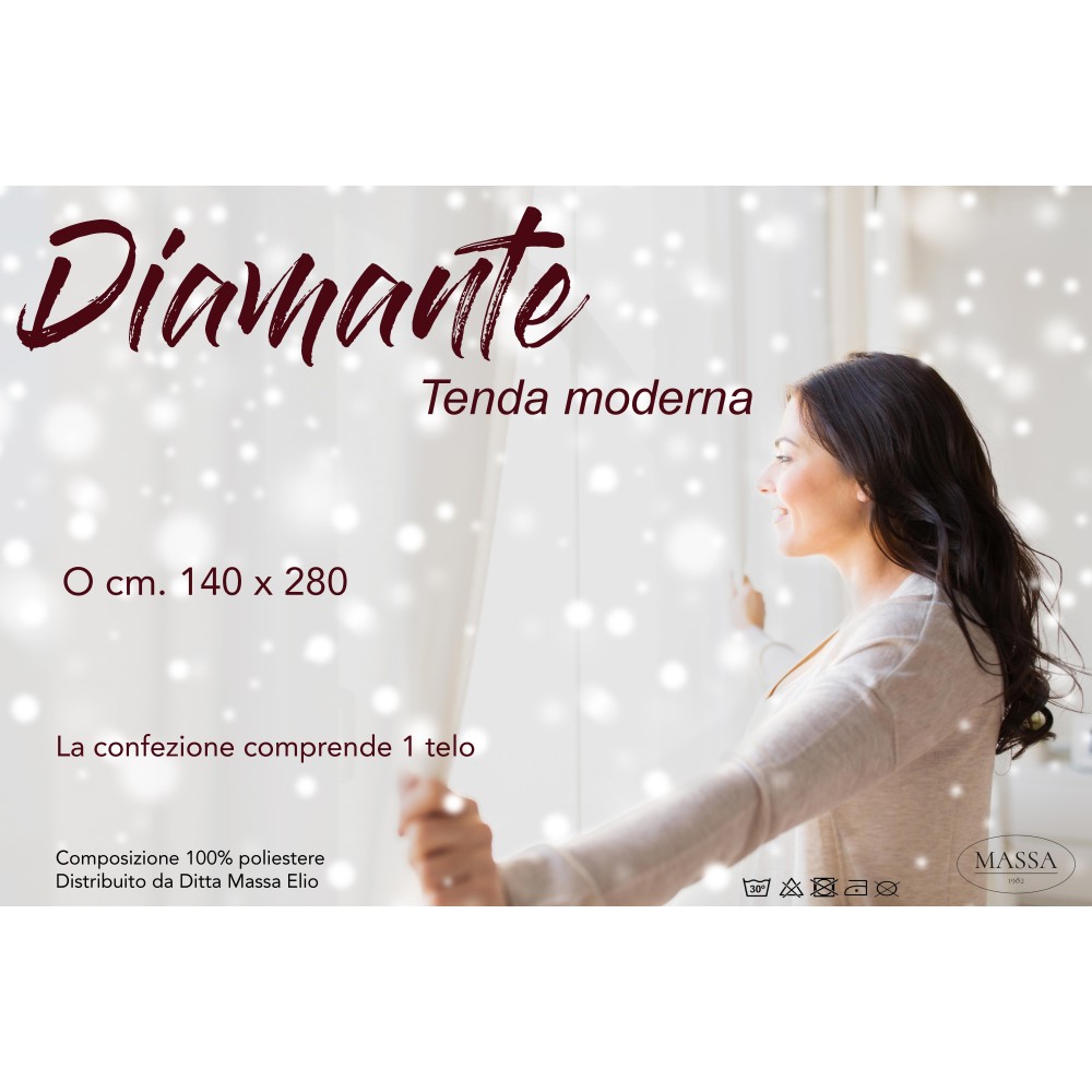 EINFARBIGER DIAMANTBESETZTER BURGUNDERROTER VORHANG CM. 140X280 VERPACKT