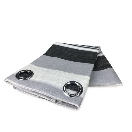 Rideau STRIPY noir gris 140...