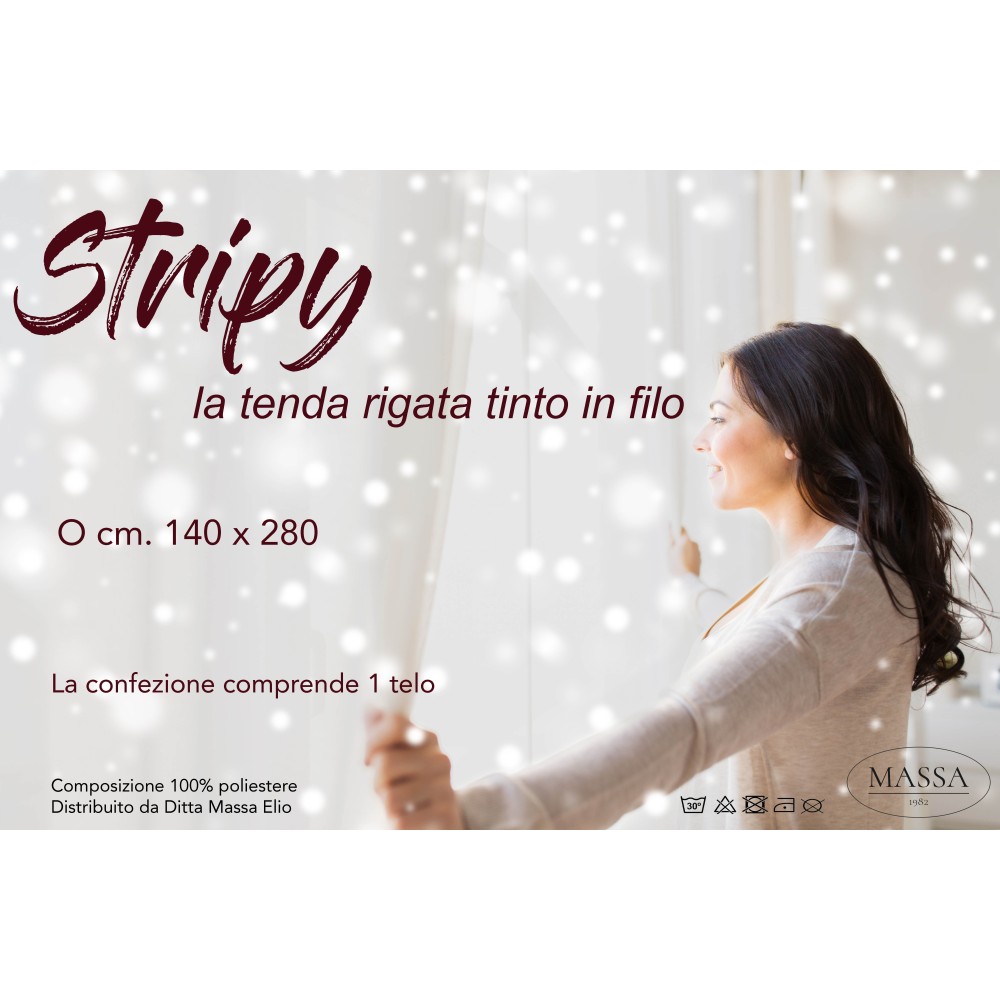 CURTAIN CURTAIN STRIPY cream CM. 140X280 PACKAGED