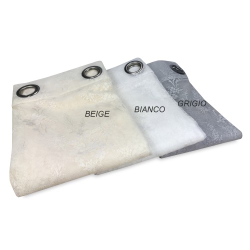 CURTAIN ISABEL white cm. 140X280 MADE OF JACQUARD LACE